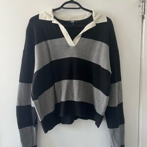 Stripe Polo Sweater Uniqlo